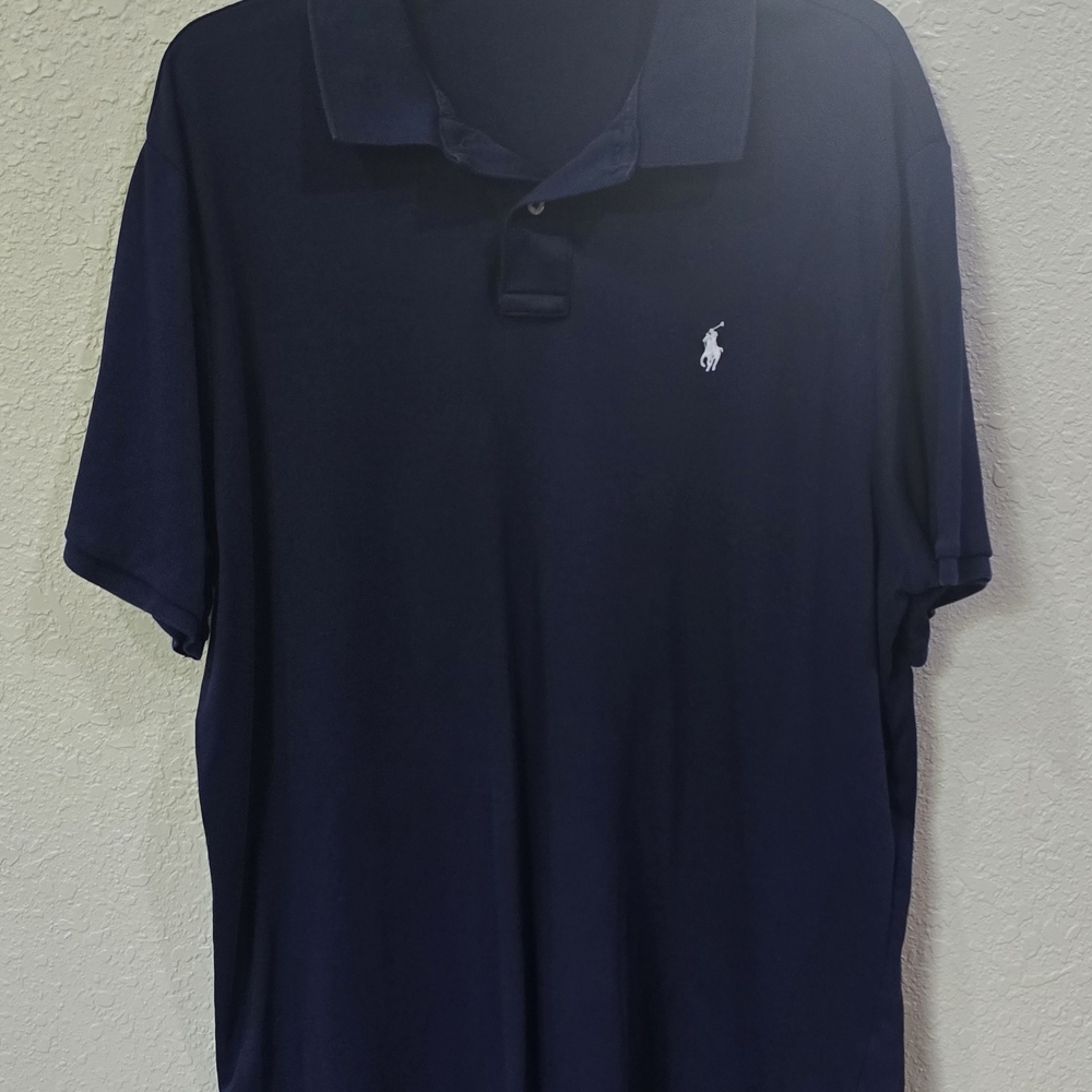 Ralph Lauren Blue Polo Shirt Classic Cotton Design